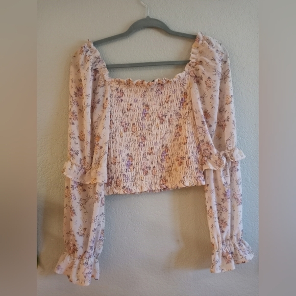 Wild Fable Ruffled Babydoll with Puffed Sleeves - Picture 4 of 5